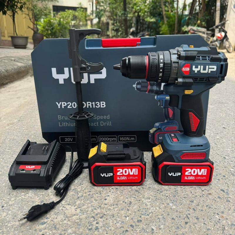 Máy Khoan Rút Lõi Yupai 160N.M YP20 DR13B- Động cơ không chổi than - Chân pin phổ thông