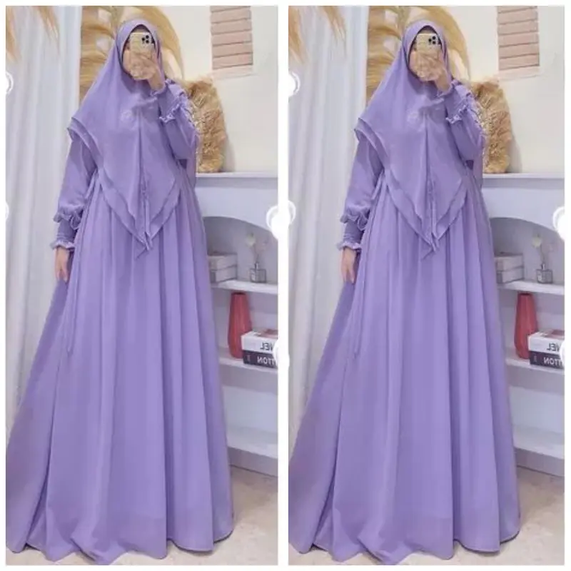 syarii ceruty bebydoll set khimar 2 layer 4