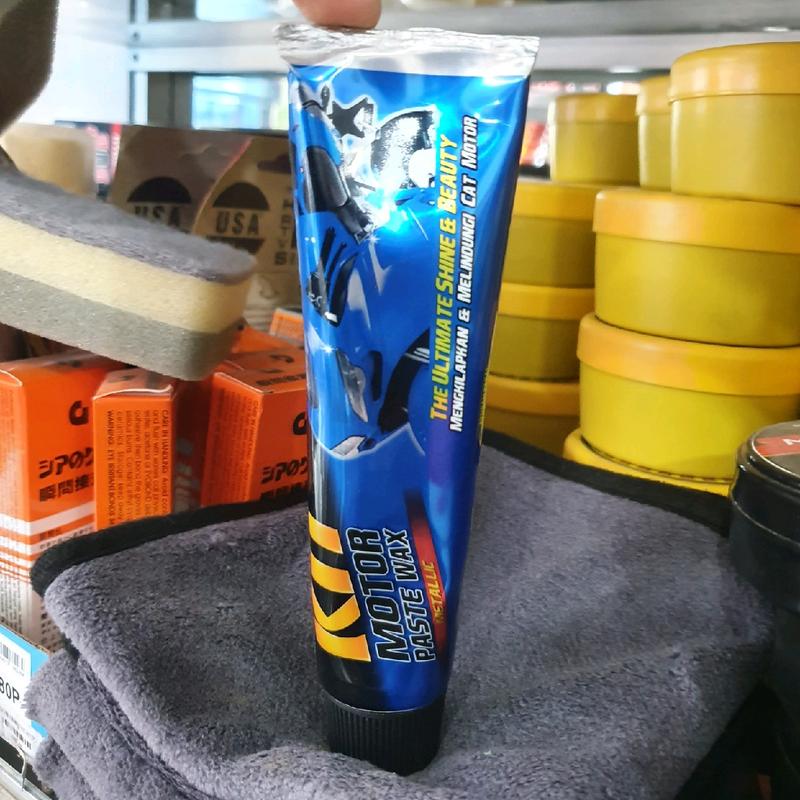 KIT SHAMPOO MOTOR METAL POLISH CREAM PROTECTANT PASTE WAX BLACK MAGIC RUBBING COMPOUND 7
