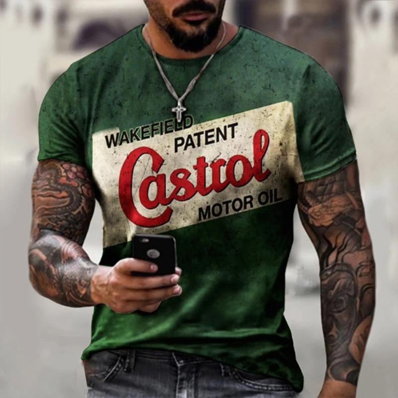 European And American Digital Printing Casual Round Neck T-shirt
