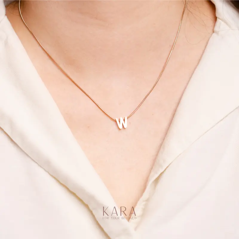 KARA - Alphie Kalung Liontin Alphabet Huruf | Stainless Steel 316L 1