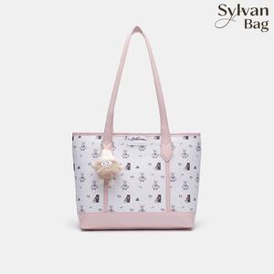 กระเป๋าโท้ทพิมพ์ลายสาวสีชมพู, กระเป๋าถือน่ารัก, ความจุมาก, กระเป๋าสะพายไหล่เดินทาง, กระเป๋าผู้หญิงการ์ตูนนักเรียนอเนกประสงค์, กระเป๋าสะพายไหล่, มีให้เลือก 2 สี hand  bag tote  bags shoulder  bag