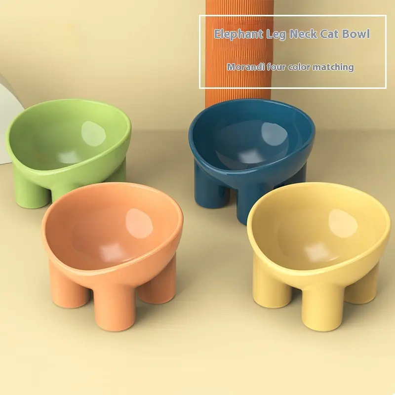 Cat food bowl, pet supplies, pet bowl, anti knock, cat slanted mouth bowl