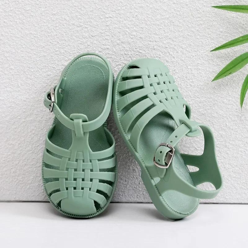 Product Introduction of Jelly Shoes for Kids Sandals Summer Beach Shoes for Sea Summer Girls Gladiator Sandals Baby Soft Non-slip Boy Roman Flip-flops 104