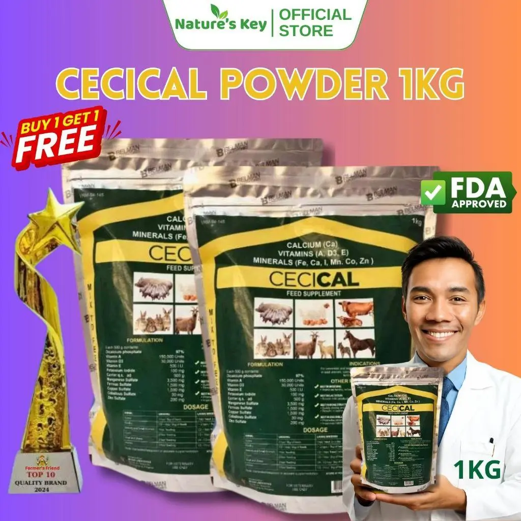 2piraso Viddavet Cecical powder feed premix 2killos for animals 97% ...