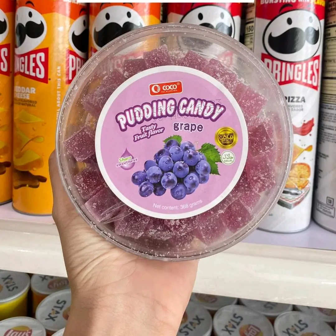 Coco pudding cube candy 368 g round / 200 g resealable pouch Pack Fruity