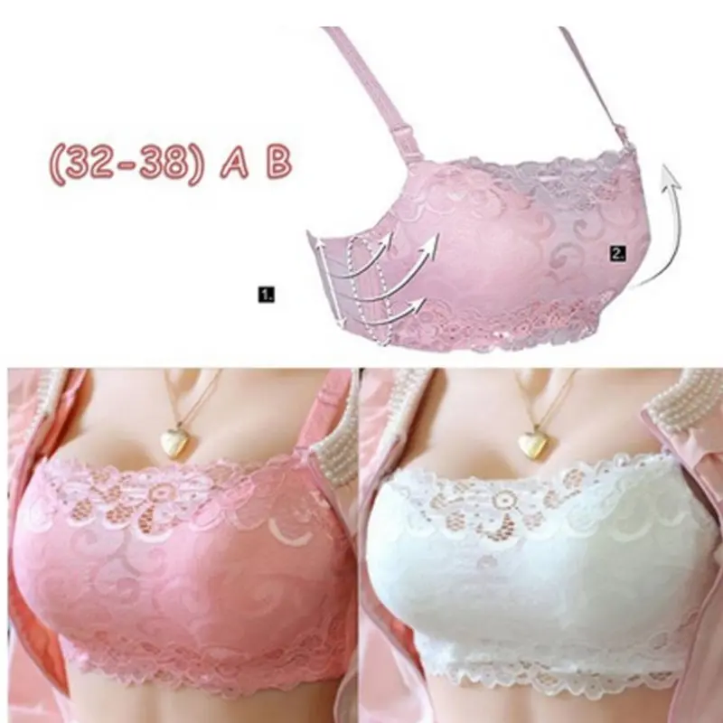 Áo Ngực Ba Ngực, Không Dấu Vết, Chống Ánh Sáng, Hàn Chéo, Phần Dày 1