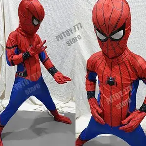 KOSTUM BAJU ANAK SPIDERMAN TOPENG KAIN FREE TOPENG UNTUK ANAK 2-10 TAHUN BISA COD