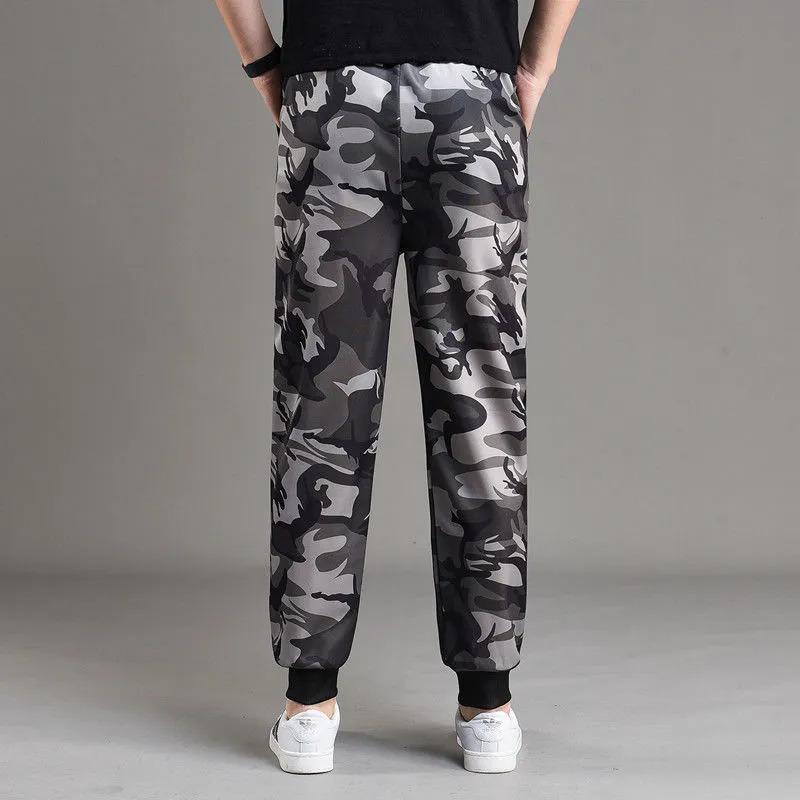 Product Introduction of Autumn Trousers Men Stretch Camouflage Pant Casual Leg Fitting Sweatpants Loose Wear-resistant Trousers 5