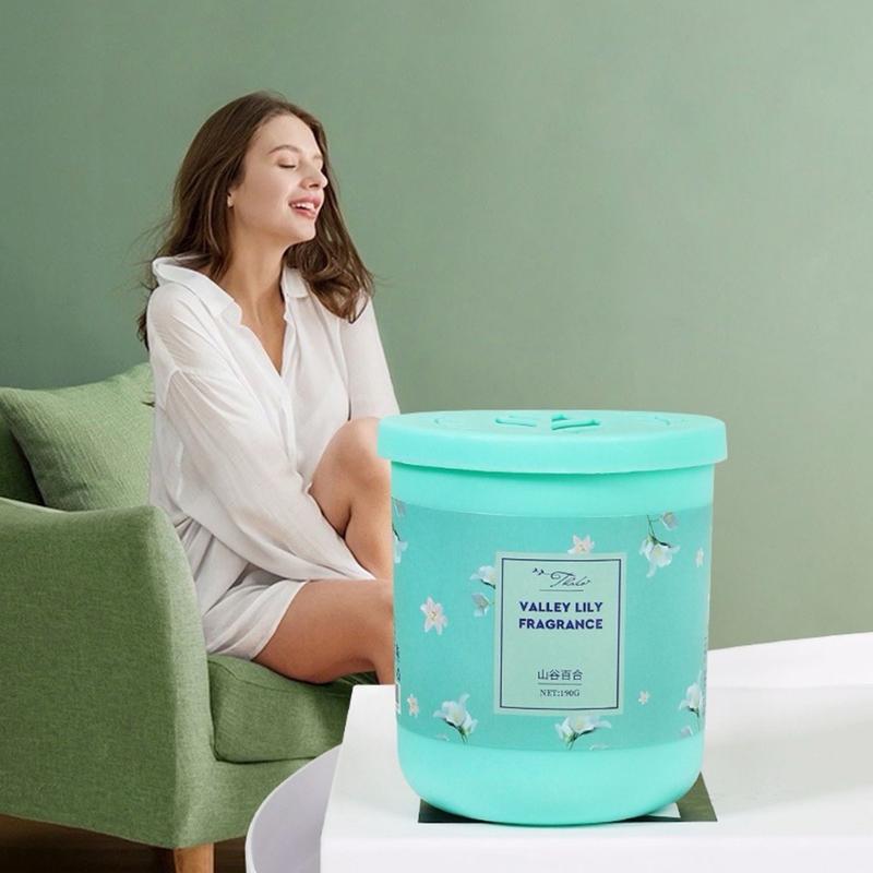 ￼Sáp Thơm Phòng Hương Hoa - Sáp Khử Mùi Nhà Vệ Sinh, Phòng Ngủ, Ô Tô 7 Mùi Hương Hộp 190g Tiện Lợi 2