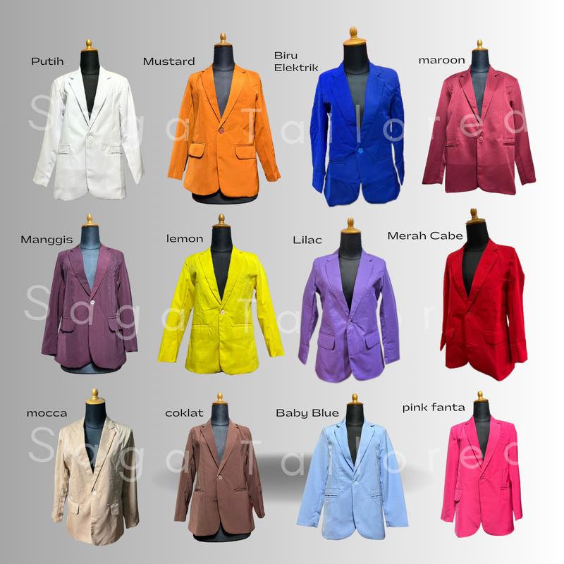 Blazer Laki - Laki Casual Slimfit  Premium Slim-fitting High Formal Kain Tropical Red 1