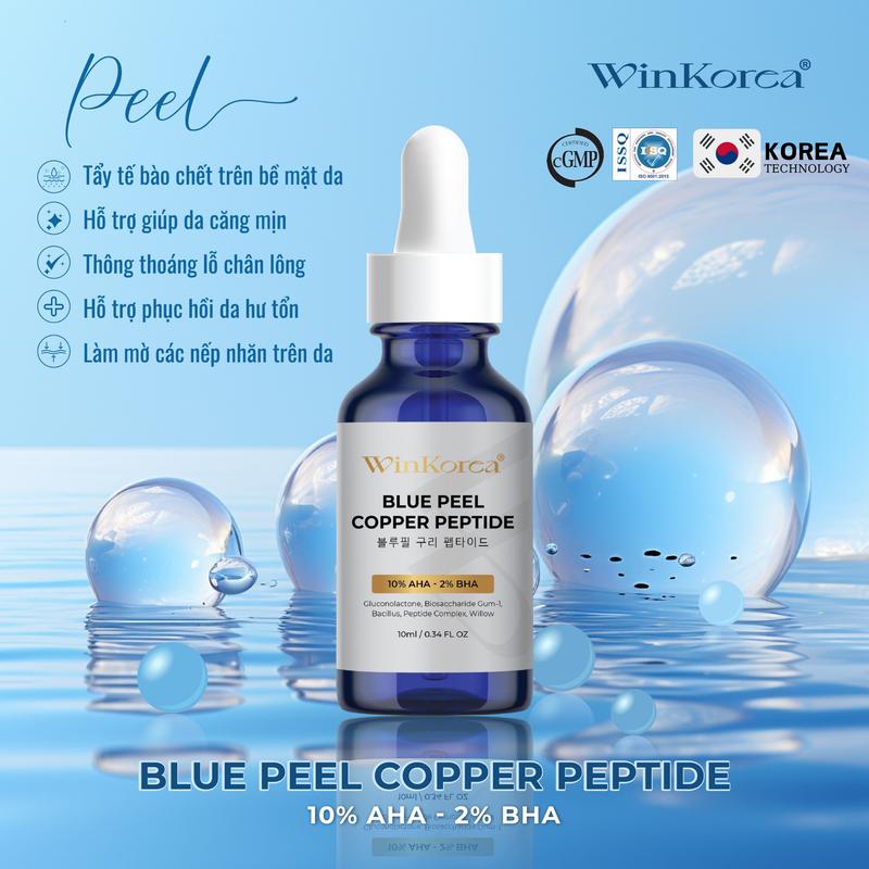 Blue Peel Copper Peptide Thương Hiệu: WinKorea - Dung Tích: 10ml Skincare Nữ Làm Đẹp Da Dưỡng Ẩm Da Women Serum Chăm Sóc Da