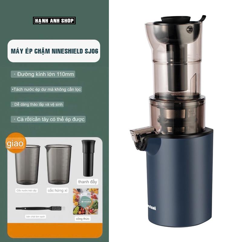 Máy ép chậm Nineshield SJ06, Công suất 200W, Miệng ép lớn, Bảo hành 12 tháng Xay Sinh Tố