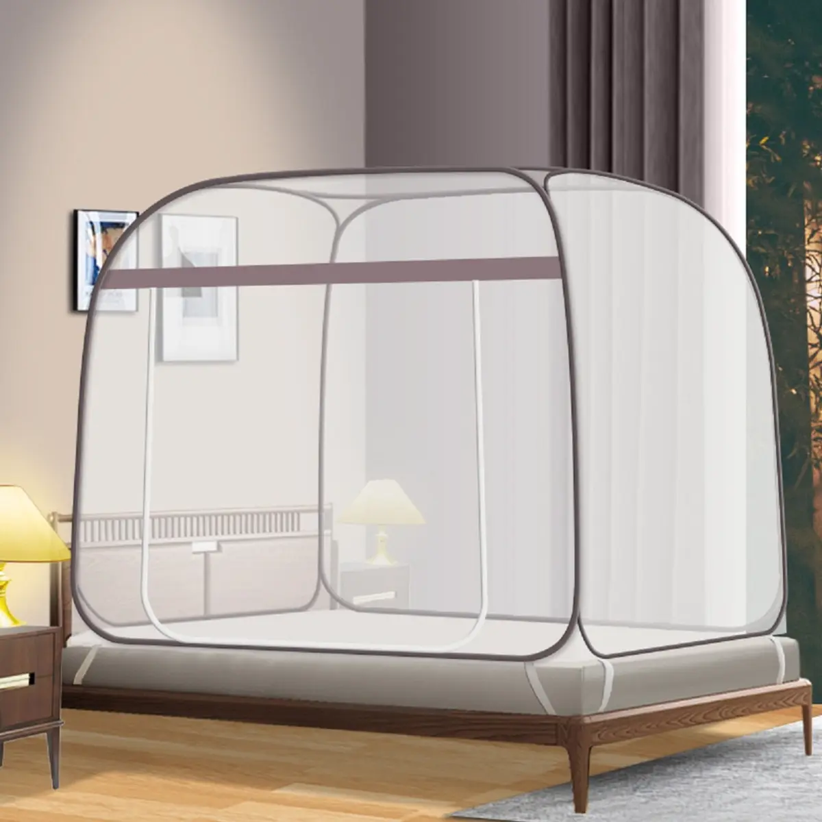 kelambu tidur jumbo tenda 200x200 180x200 lipat anti nyamuk slambu tidur kelambu 220x220 jumbo Pencegahan Serangga Bisa Dicuci Dapat Diputar Dapat Diputar Biru Hijau