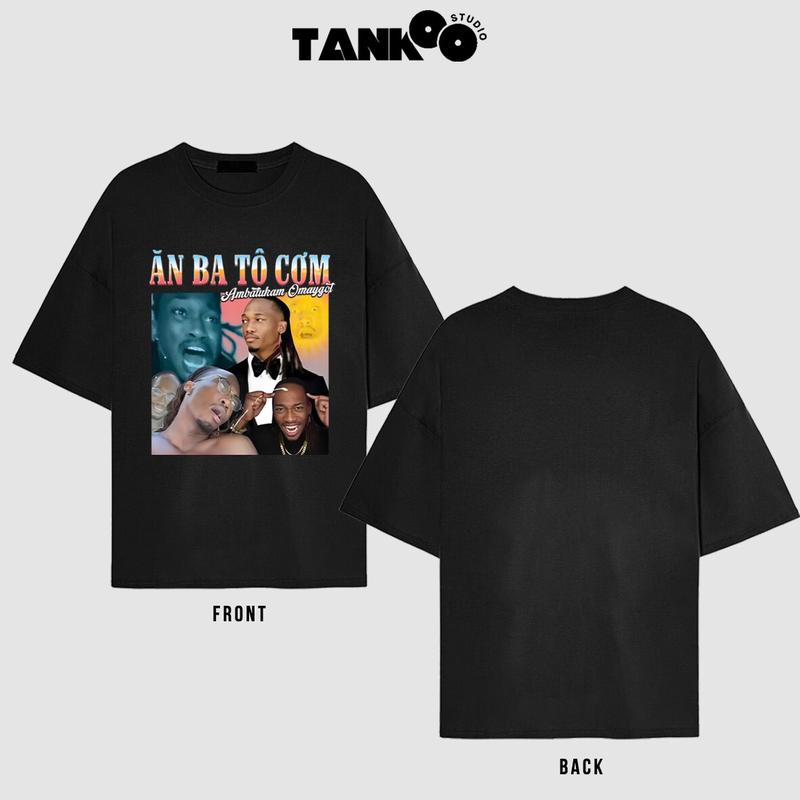 áo thun made by áo vớ vẩn ăn ba tô cơm meme hài hước dành cho cả nam và nữ, áo thun chất cotton siêu thấm hút mồ hôi