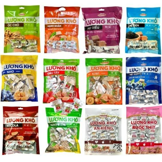 Túi 370g Lương khô mini FUCUCO mix Hạt dinh dưỡng Trái cây thơm ngon tiện dụng:  12 vị lựa chọn Snack Ăn Vặt