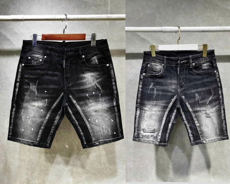 Shop mới cho ra mắt mẫu quần short jean mài xước , vẩy sơn , 4 khóa kiểu gắn đùi phong cách , chất vải jean co giãn bốn chiều ,form quần đễ phối đồ Menswear Pants Có Túi 0