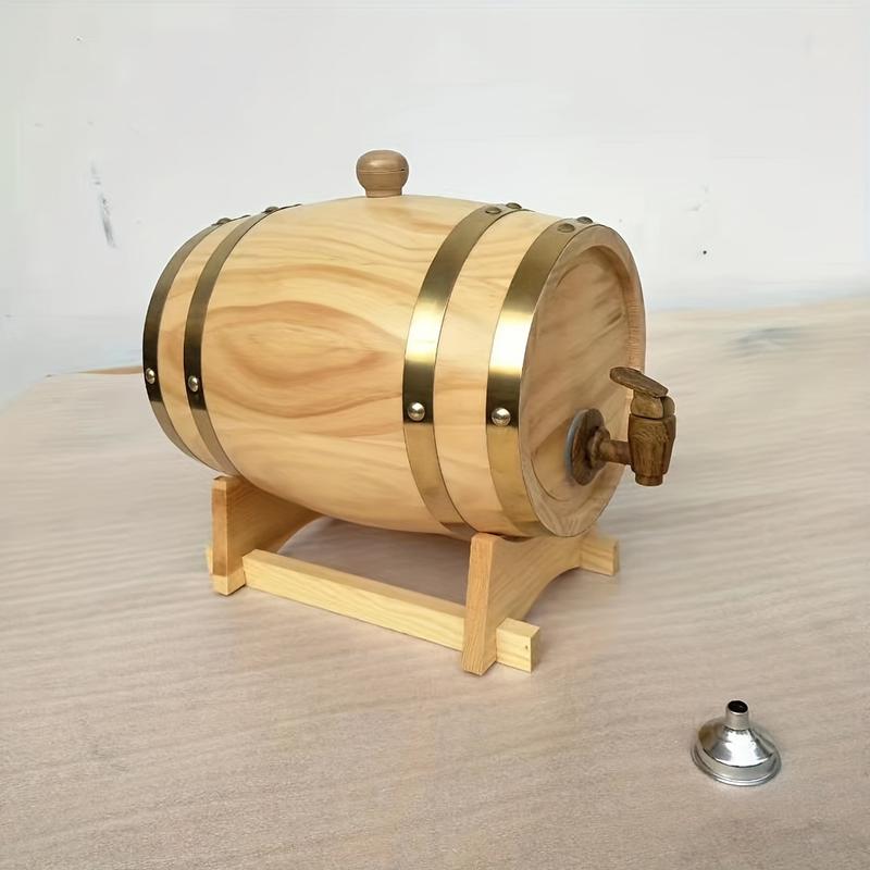 Wooden Wine Barrels-Elegant Home Kitchen Storage & Finishing-Food Safe Natural Wooden Wine Barrels for Storing Whiskey, Red Wine, Spirits 3