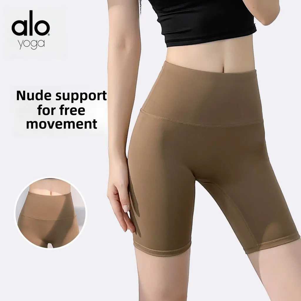 Alo Yoga Yoga Shorts High Waist Tight Hip Lift Short Five Point Yoga Pants