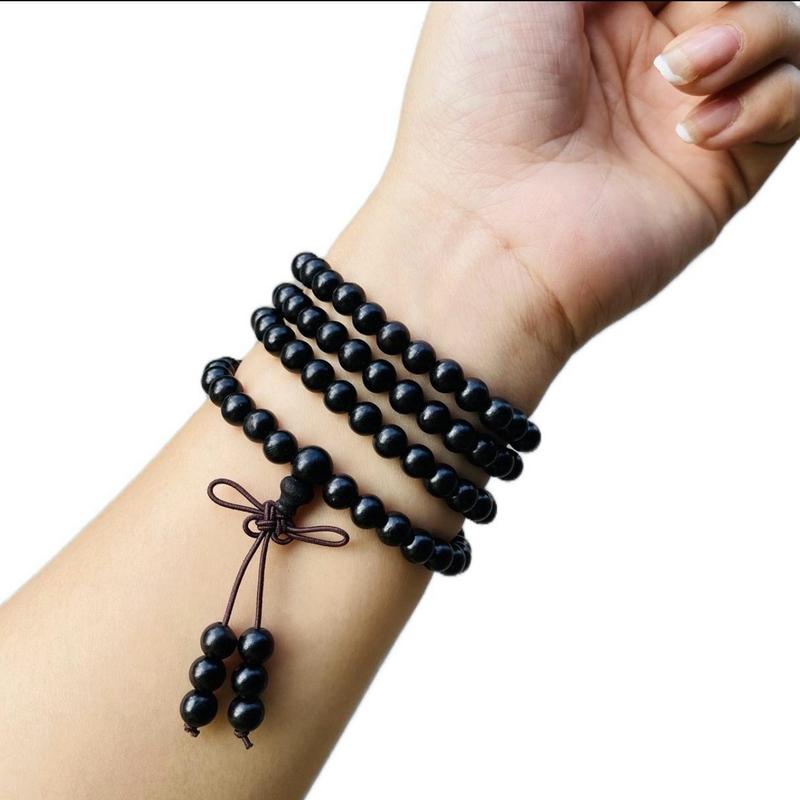 Vòng tay gỗ mun sừng chìm nuớc đen bóng size 6-20 mm phong thuỷ trang sức  Đeo Tay Phụ Kiện Hoa 8