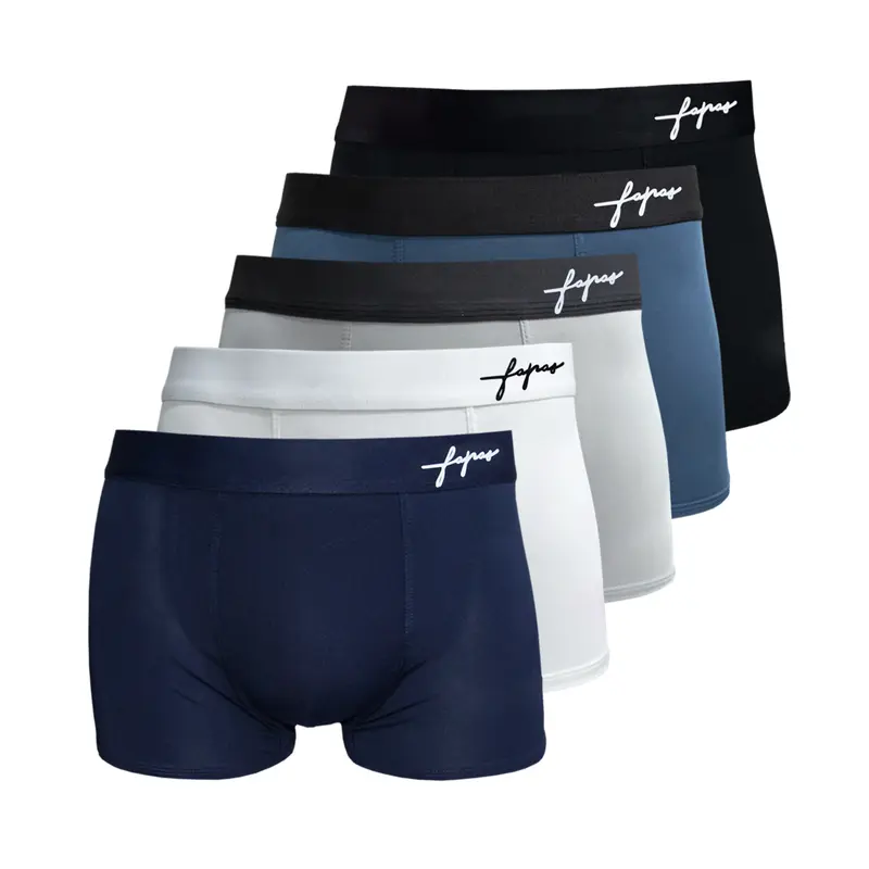 Combo 6 tặng 2 quần lót nam boxer chữ ký, quần sịp đùi nam vải thun lạnh mềm mịn mát, sịp đùi nam co dãn 4 chiều, Menswear 3