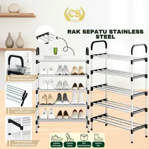 CS Rak Sepatu 5 Susun Rangka Besi & Plastik