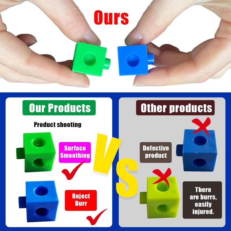 Random Color Building Blocks Set, 100pcs/set Educational STEM Building Toys, Fun and Creative Model Assembled Toy, Educational Methods Building Blocks 4