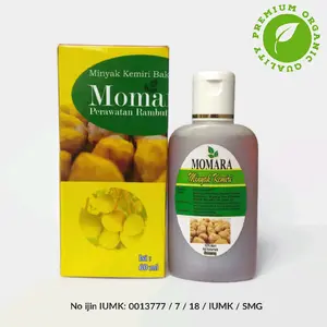 Minyak Kemiri Bakar MOMARA 100% Asli Original Treatment Rambut Alami Ukuran 60ml