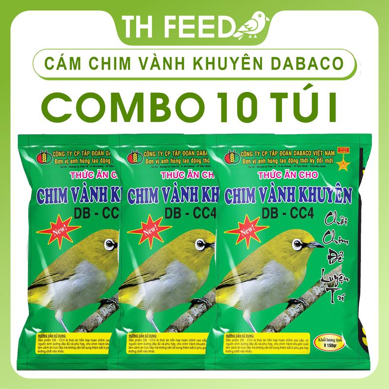 [ COMBO 10 TÚI ] 150g Cám Chim Vành Khuyên, Thức ăn cho chim cảnh Dabaco, chim khỏe, lông mượt, hót hay