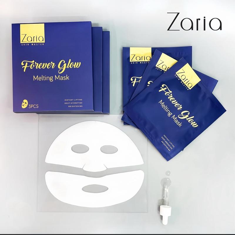Mặt Nạ Thạch Tan Chảy Cấp Dưỡng Trắng Trẻ Hóa Da Căng Bóng Zaria Forever Glow Melting Mask Hộp 3 Miếng Làm Đẹp Da Skincare Cosmetics