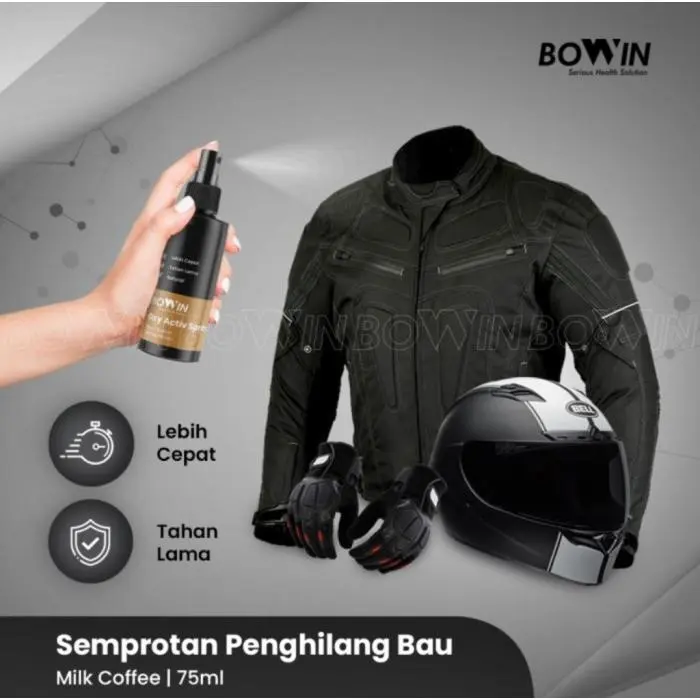 BOWIN Activ Spray Semprotan Penghilang Bau Helm/Jaket/Sepatu 75ml 3