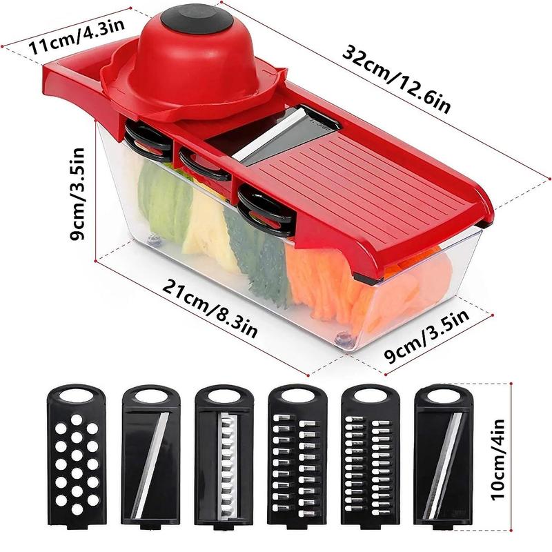 1 Set Multifunctional Vegetable Chopper with Container, Manual Reusable Vegetable Chopper, Household Kitchen Gadget 1