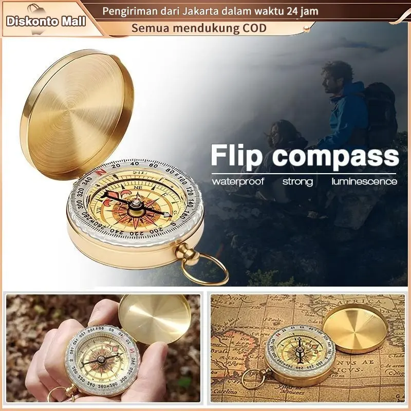 Kompas Bidik Army Bahan Kuningan High Quality/Kompas Lensa Brass 0