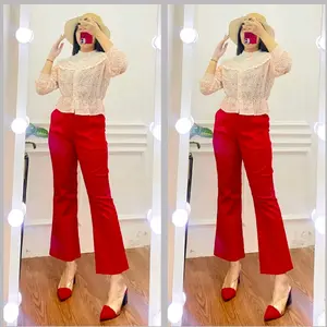 Celana Cutbray Katun Stretch Fauzira / Celana Katun Cutbray || Celana Cutbray wanita Panjang