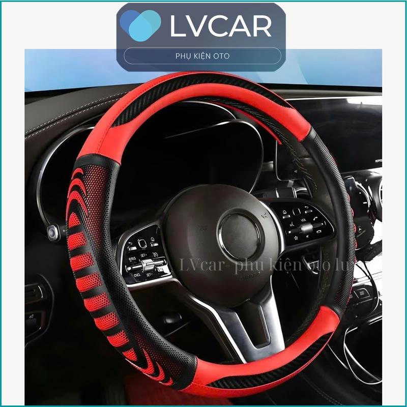 Bọc vô lăng CARBON vân Tổ ong loại 1 size từ 38cm-47cm mẫu tròn và D-cut dành cho các dòng xe ô tô, Bọc chống trơn trượt và bảo vệ vô lăng