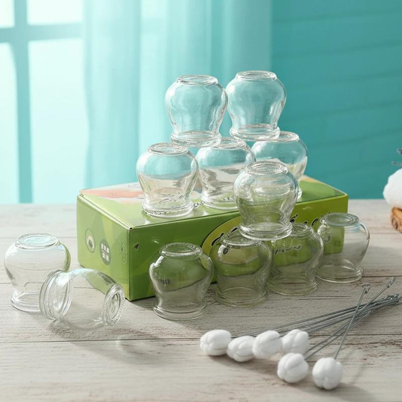 Bộ 12 ống giác hơi - Bộ vắt hơi thuỷ tinh Cao Cấp tiện dụng - TVP