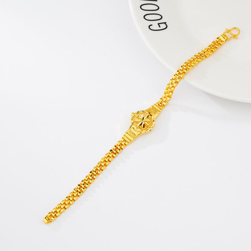 Sand Gold Sunflower Rice Shaped Watch S Buckle Bracelet Women's Fashion Versatile Long Lasting Color Bracelet Bracelet Bridal Wedding Birthday Party Gift crunchy  pepper  bracelet 4