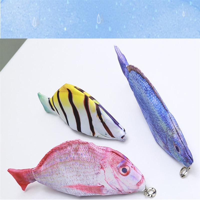 Product Introduction of Hộp Đựng Bút Chì Cá Mô Phỏng, Thiết Kế Dễ Thương, Phong Cách Kawaii Hoạt Hình, Có Khóa Kéo, Dung Tích Lớn, Túi Lưu Trữ Cầm Tay Thích Hợp Cho Văn Phòng Phẩm, Hộp Đựng Bút, Túi Đựng 11