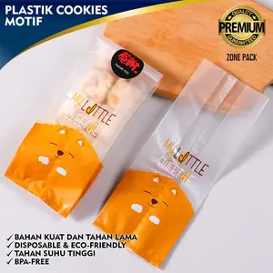 [50 PCS] Plastik Cookies Motif | Plastik Kue Muffin Lucu | Plastik Bungkus Kue Roti Cookies Motif Plastik kitchenware