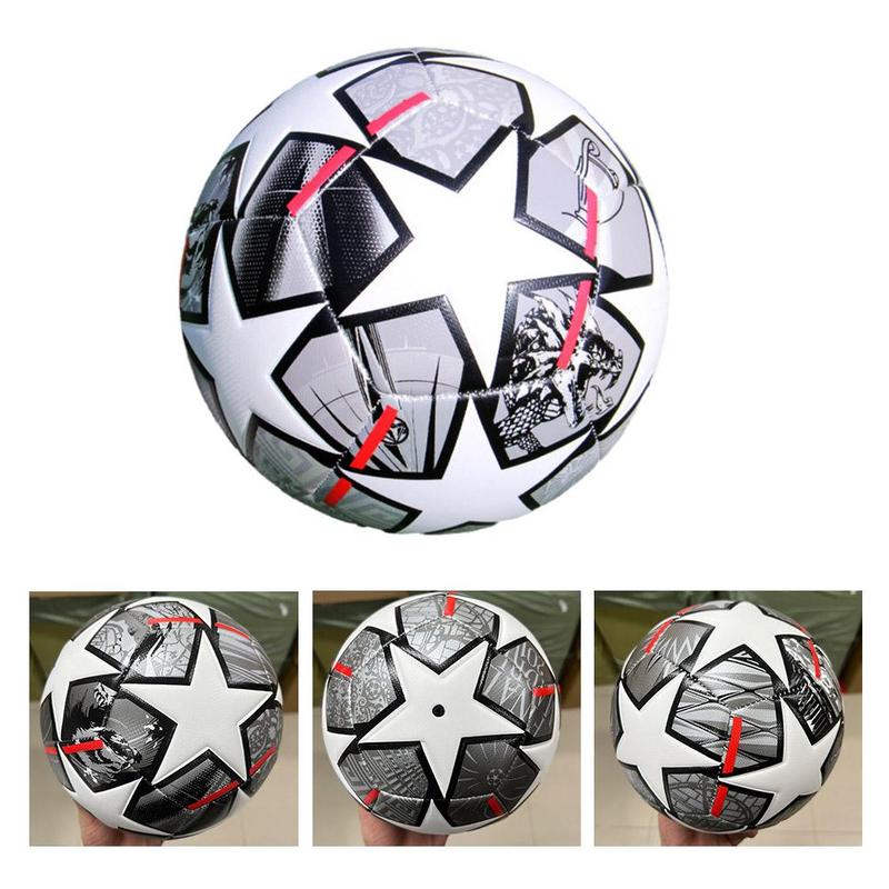 Size 5 Anti Slip Soft PU Leather Soccer Football Outdoor Sports Football Training Match 4