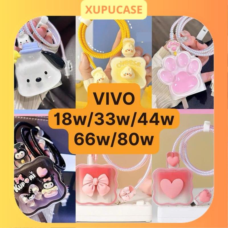 [VIVO 18w/33w/44w/66w/80w] Bộ phụ kiện bảo vệ củ sạc và cáp sạc cho VIVO cao cấp