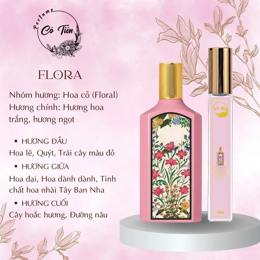 FLO - HỒNG- NƯỚC HOA CHIẾT 10m DÀNH CHO NỮ