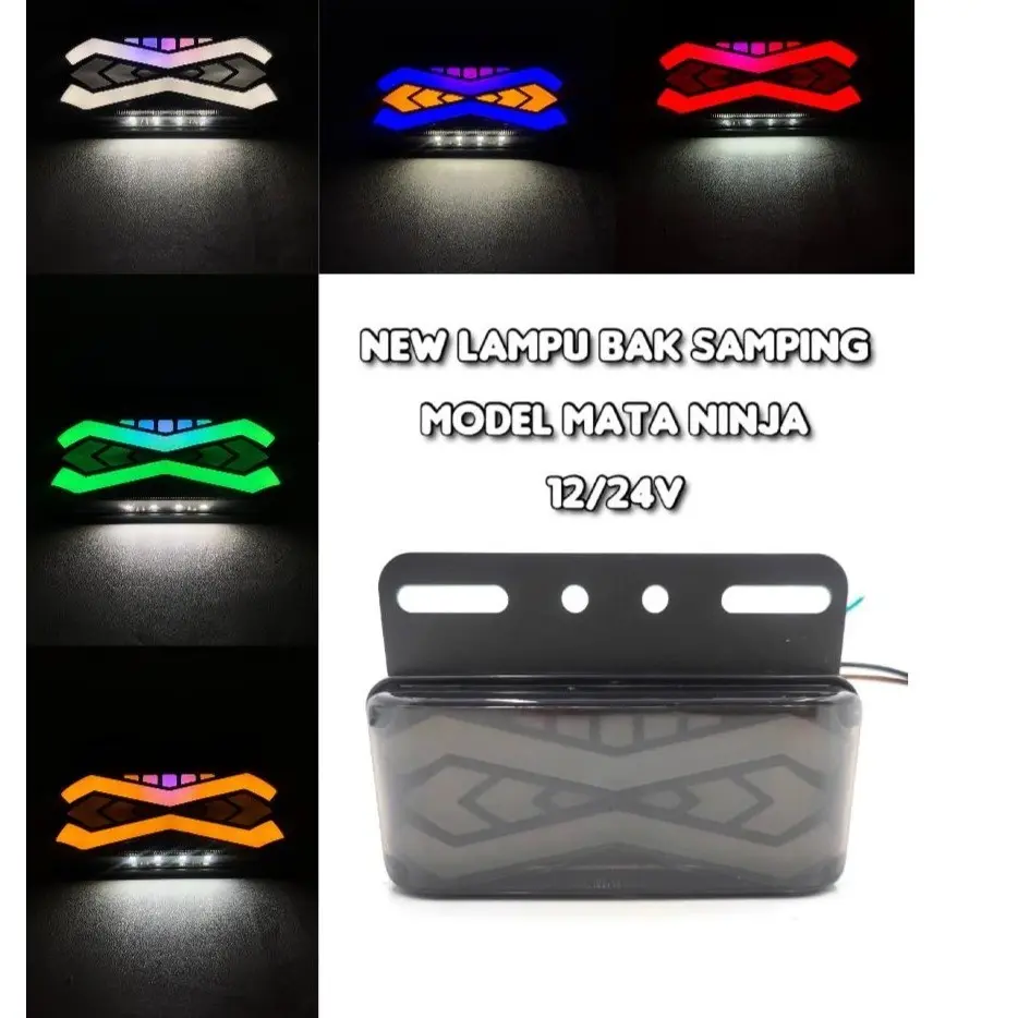 Lampu Bak Samping 12/24V New Lampu Bak Samping Model Mata Ninja 12/24v