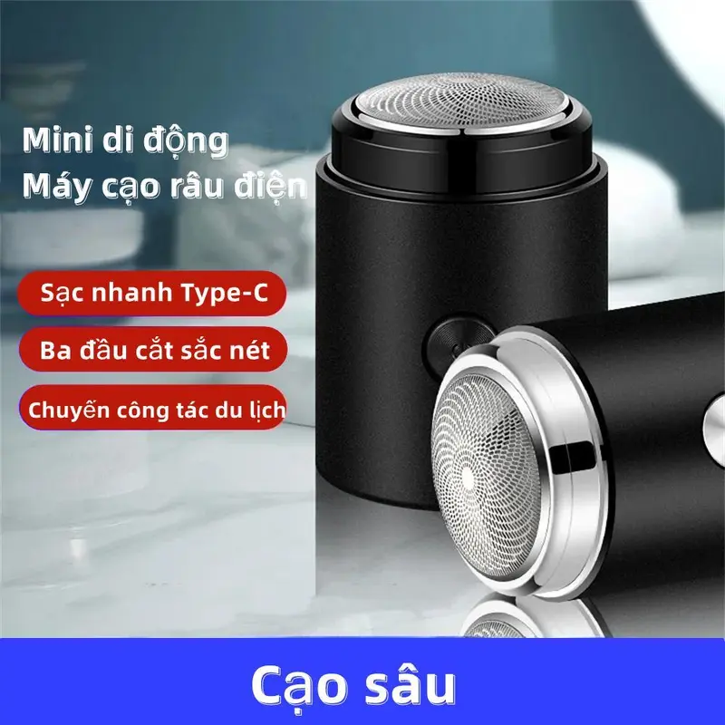 Máy cạo râu điện cho nam ( tặng 5 lưỡi dao thây thế) , dao cạo râu mini sạc USB, máy cạo râu mini, daocaorau,daocaorautienloi 6