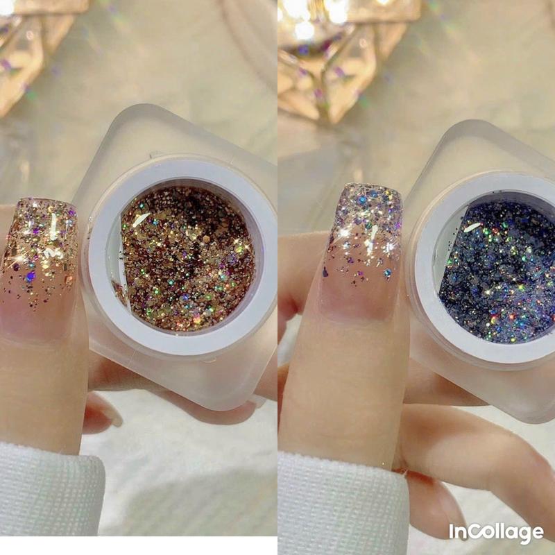Gel nhũ kim tuyến khổng tước siêu sáng gel nhũ tia chớp làm nail