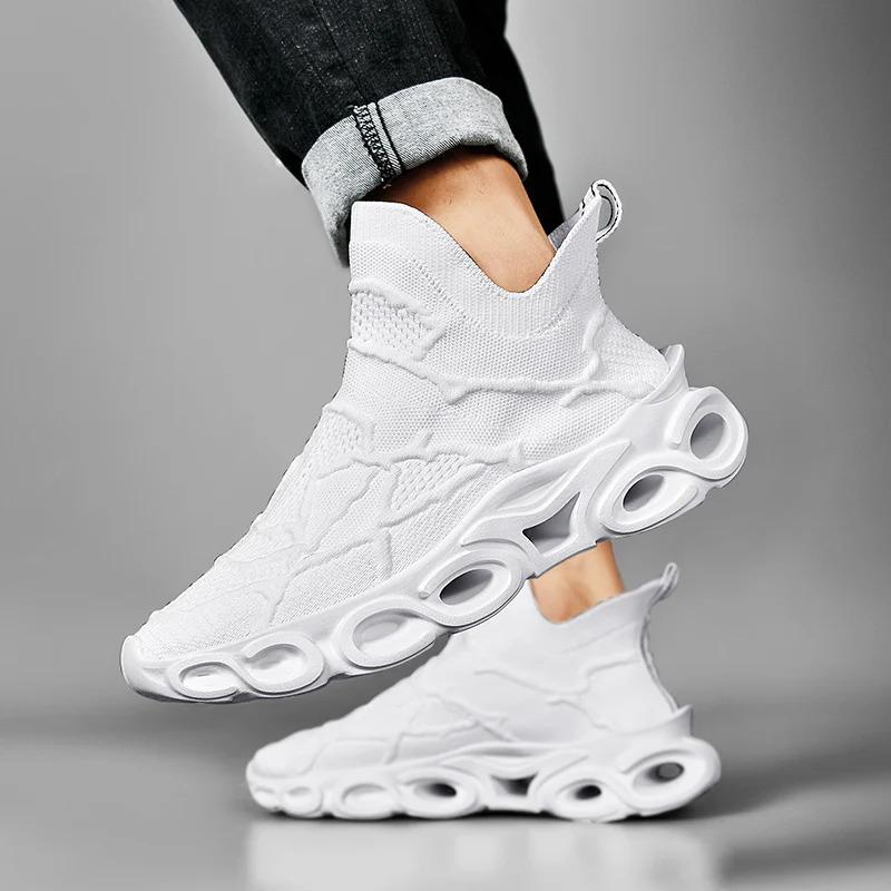 Custom Blade Sole Super SoftCasual Sock Sneakers Blank Mesh Hoogte Toenemende Sport Wandelen Hardloopschoenen voor Heren Trainers Schoenen Sportschoenen Hardloper_voghion.com