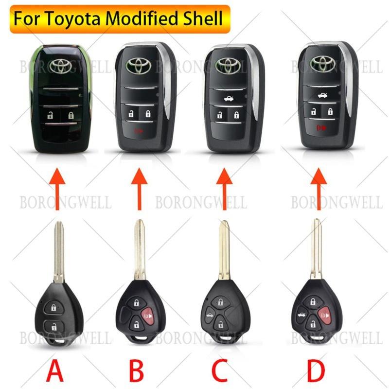 Product Introduction of Vỏ chìa khóa từ xa lật, sửa đổi, cho Toyota Rav4, Camry, Hiac, Corolla, Hilux, Fortuner, Innova, Vỏ chìa khóa, có lưỡi Toy43, nút 2/3 / 4 1