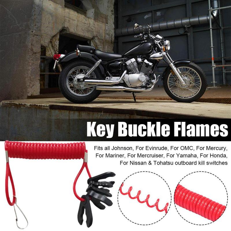 Product Introduction of 1set 7 Keys Boat Engine Outboard Motor Kill Switch Lanyard Motorboat Safety Urgent Rope Key Selling Reminder Tether Flameout Rop 23