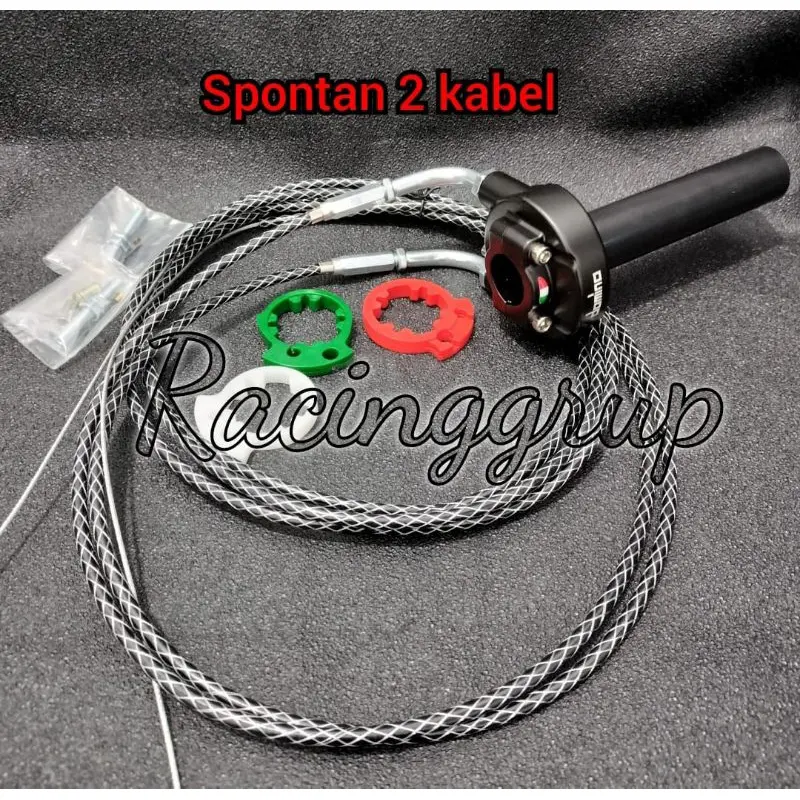 Gas spontan dominno + L gas cnc + 2kabel gas serat carbon sonic fu vixion nmax pcx vario125/150 beat scoopy new