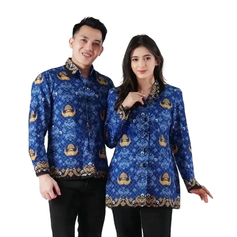 Kemeja batik KORPRI Pria Wanita Baju Katun Panjang Tangan 0